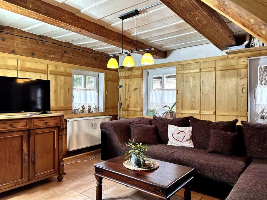 Rustikales Studio-Apartment Blockstube Im Haus Selma Großschönau Esterno foto