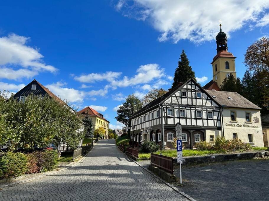 Rustikales Studio-Apartment Blockstube Im Haus Selma Großschönau Esterno foto